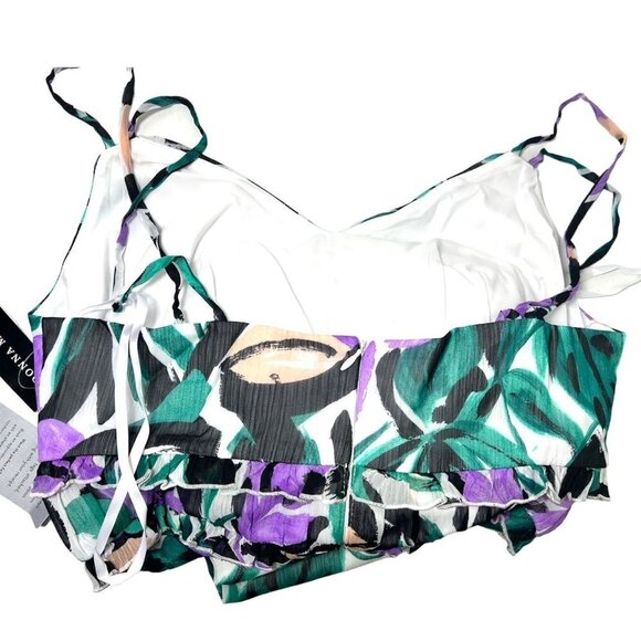 Donna Morgan Womens Green Purple Floral Sleeveless Strappy Maxi Dress Sz 16 New - Picture 7 of 10